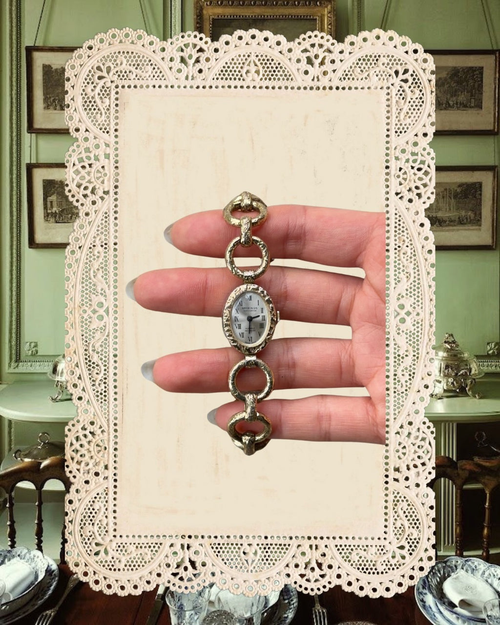 1970s Haskings Donut-Link Mechanical Watch