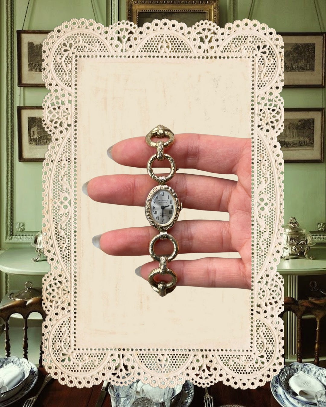 1970s Haskings Donut-Link Mechanical Watch