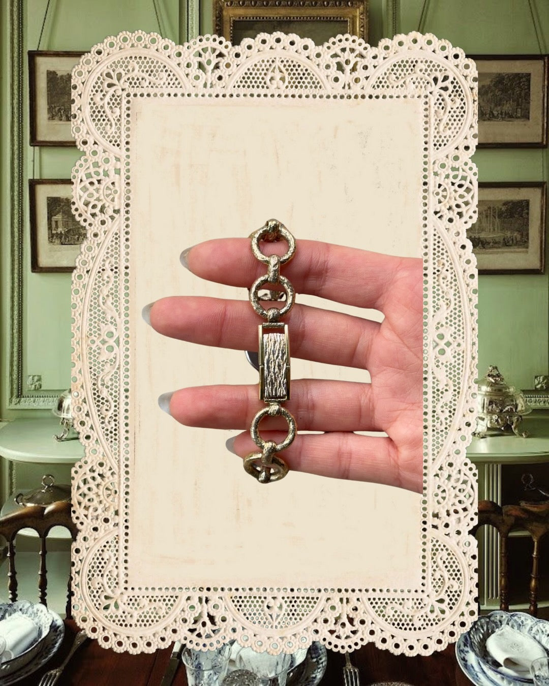 1970s Haskings Donut-Link Mechanical Watch