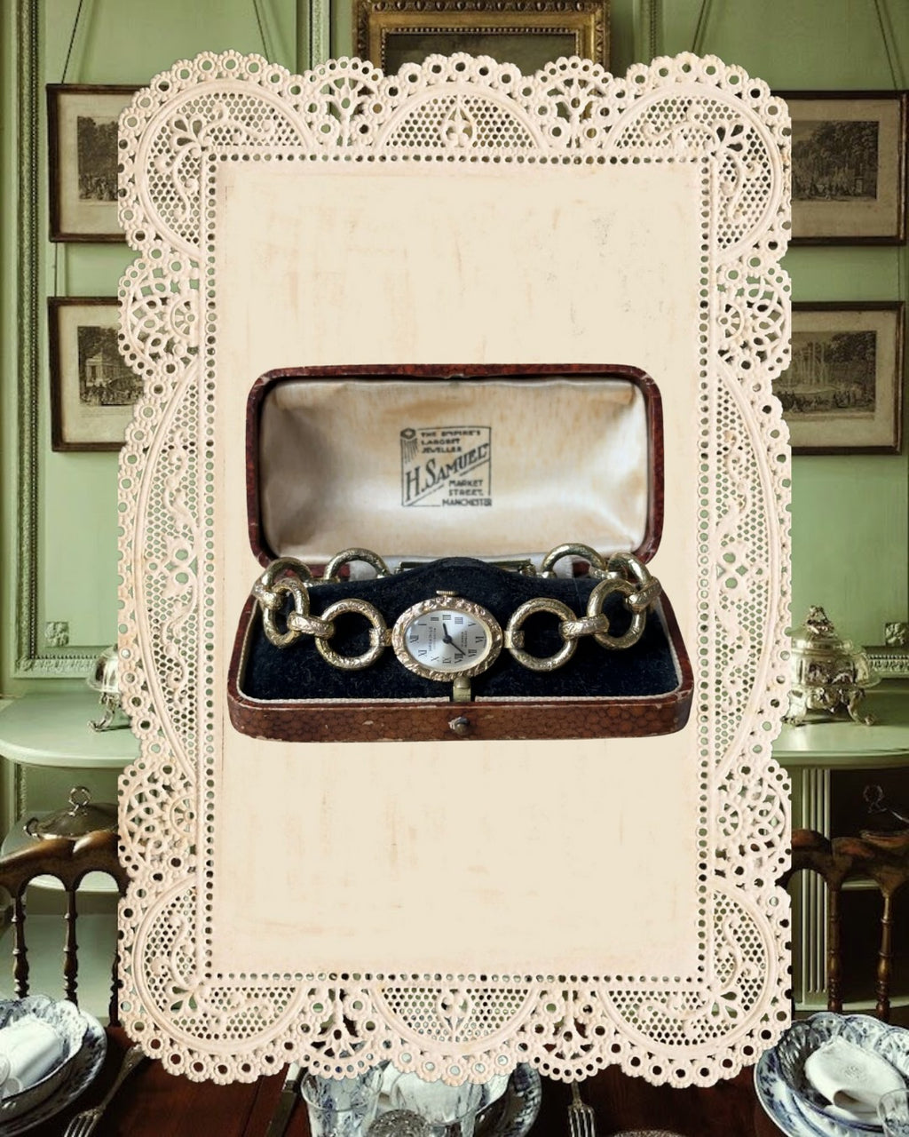 1970s Haskings Donut-Link Mechanical Watch