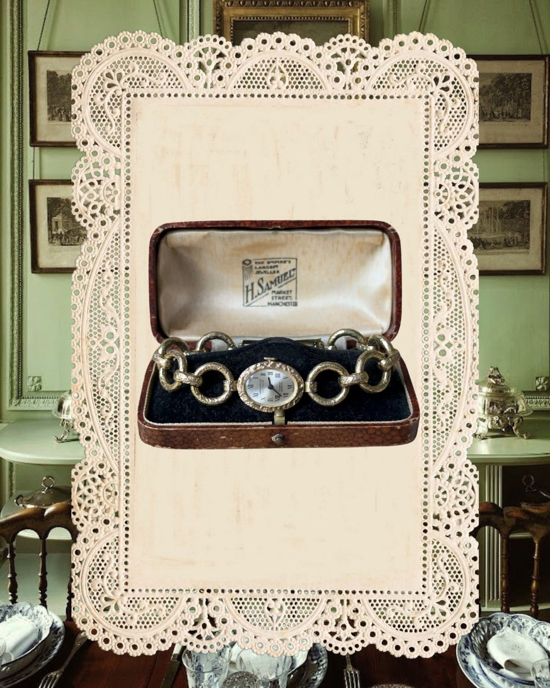 1970s Haskings Donut-Link Mechanical Watch