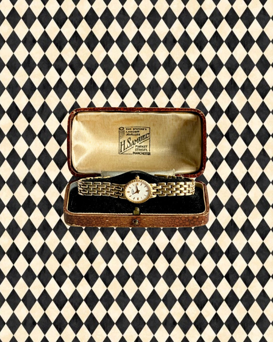 1980s Rotary oval gold plated quartz watch