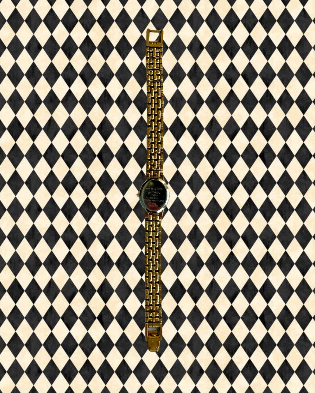 1980s Rotary oval gold plated quartz watch