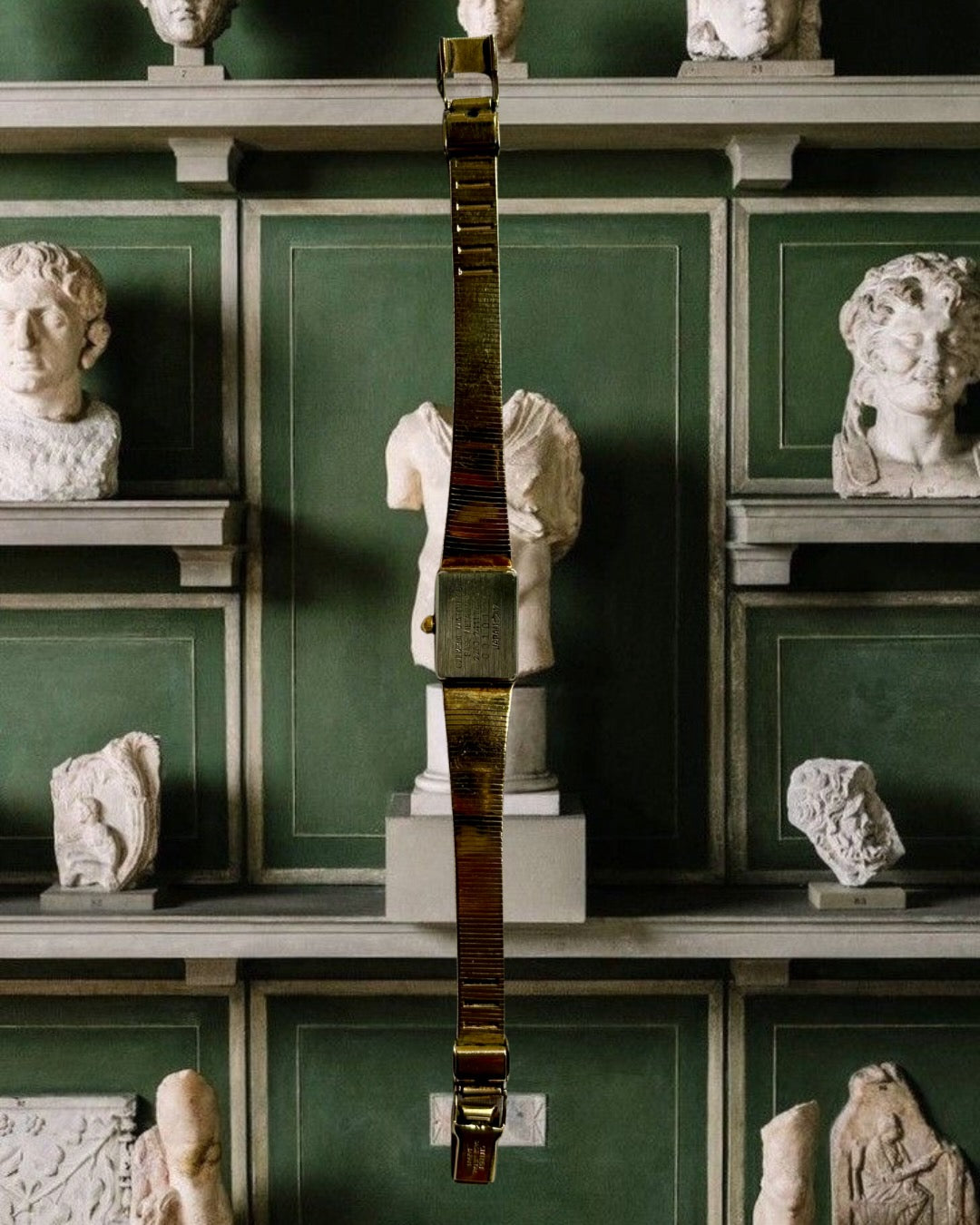 1980s Citizen Patterned Gold-Plated Quartz Watch