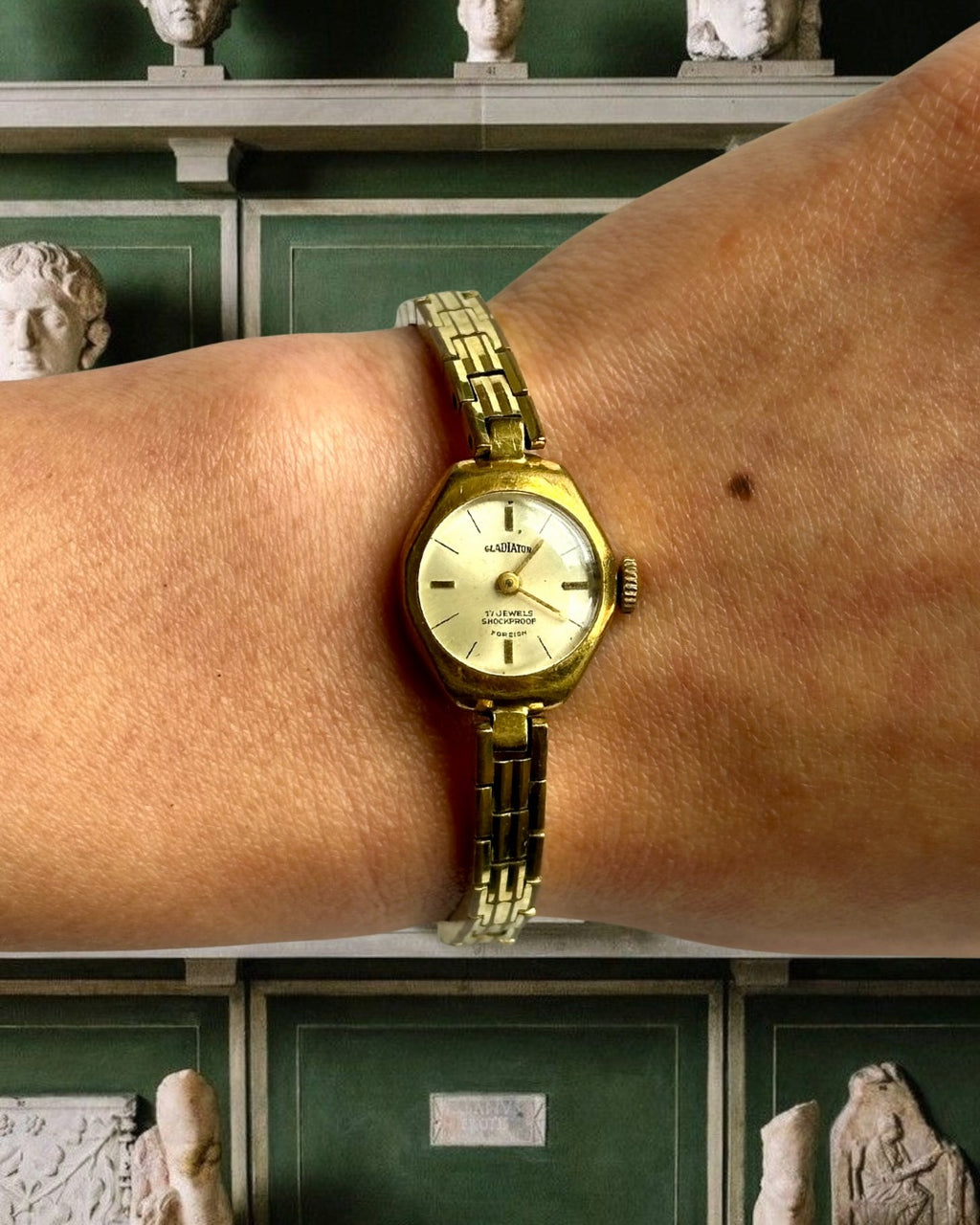 1960s Gladiator Slim Gold-Plated Mechanical Watch