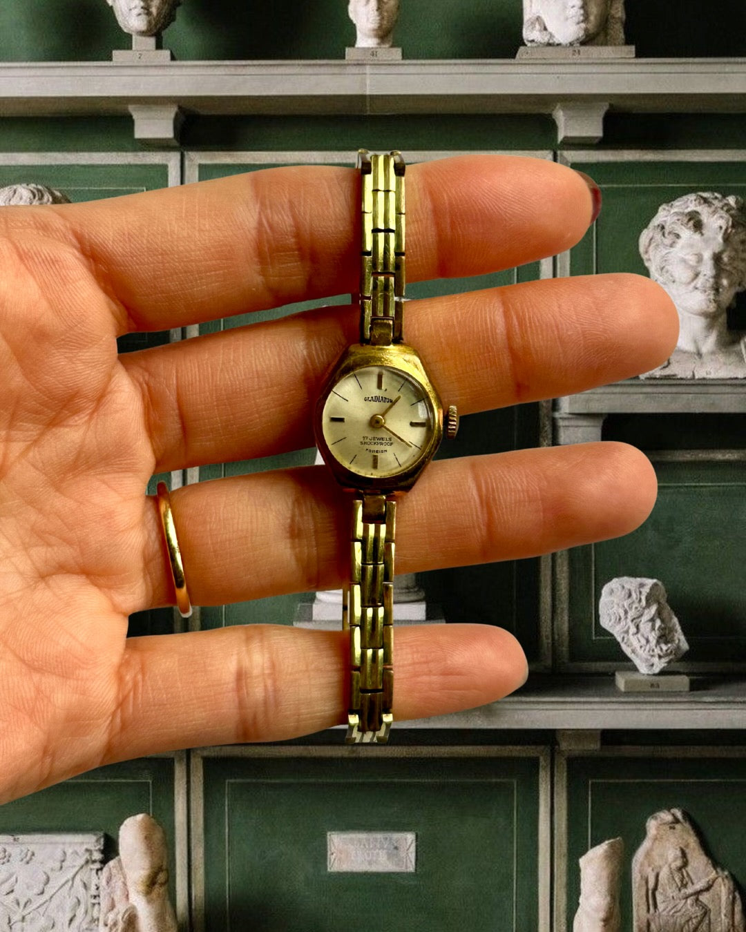 1960s Gladiator Slim Gold-Plated Mechanical Watch