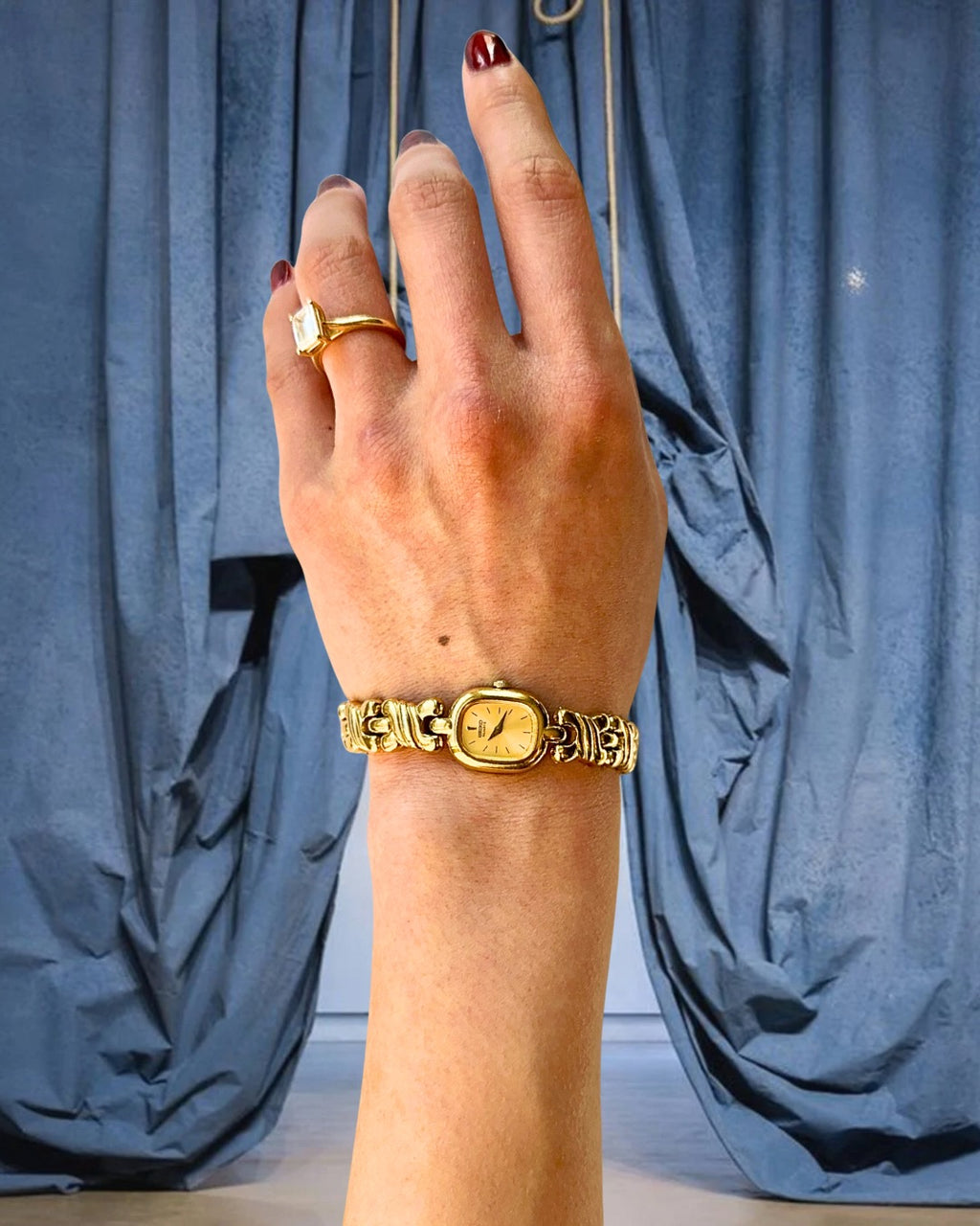 1980s Seiko Twist-Link Gold-Plated Quartz Watch