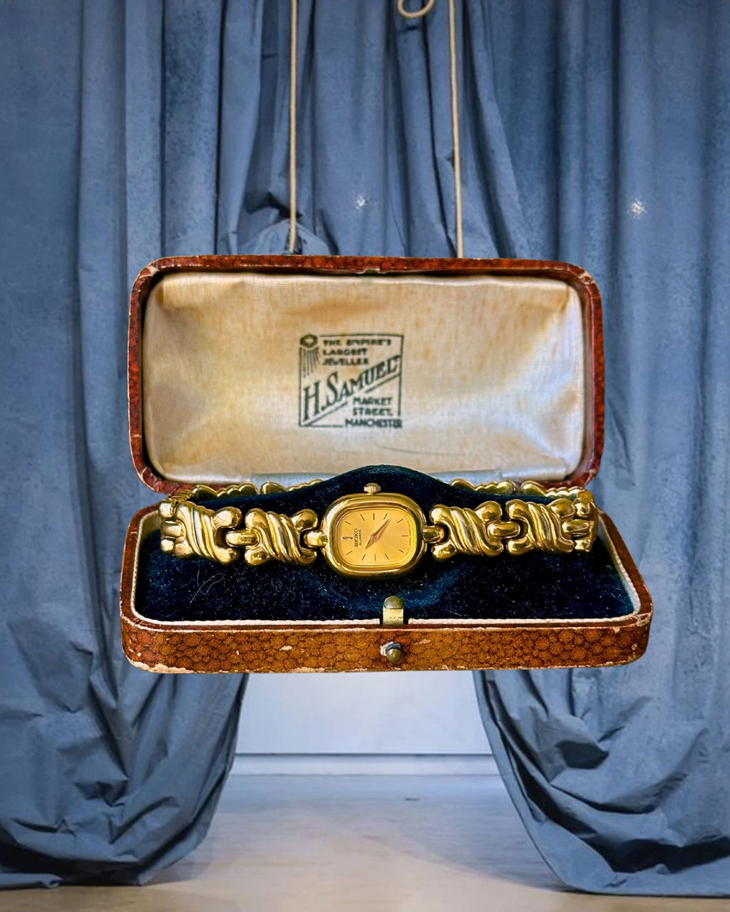 1980s Seiko Twist-Link Gold-Plated Quartz Watch