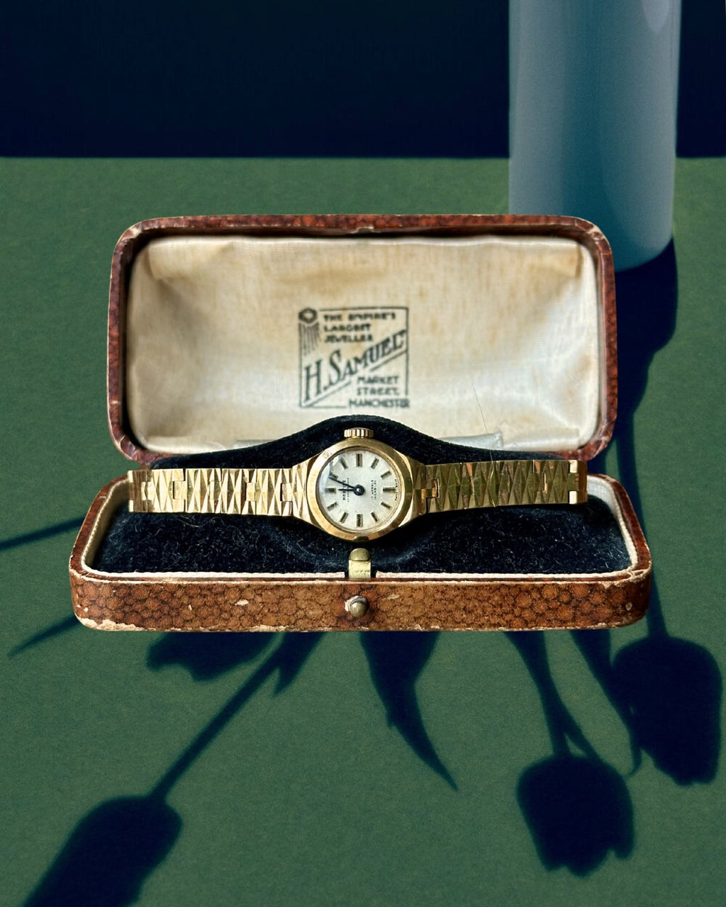 1970s Montine Textured Gold-Plated Mechanical Watch