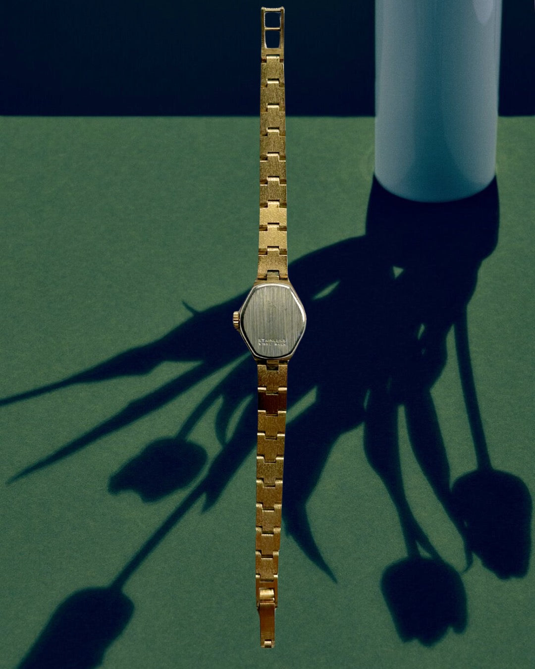 1970s Montine Textured Gold-Plated Mechanical Watch