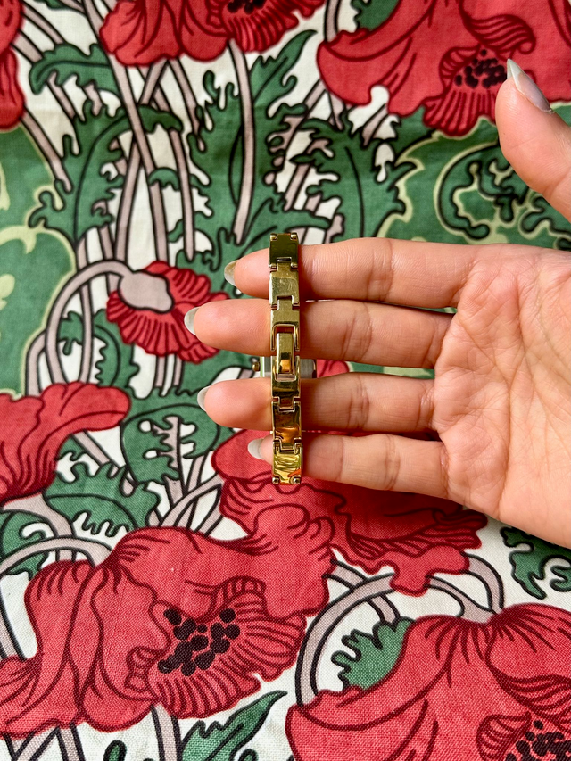 1990s Citizen gold-plated rectangle quartz watch