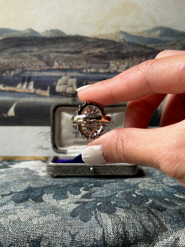 Vintage diamante statement ring