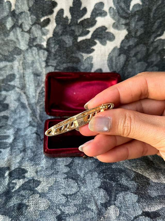 Vintage Embellished Baguette Brooch