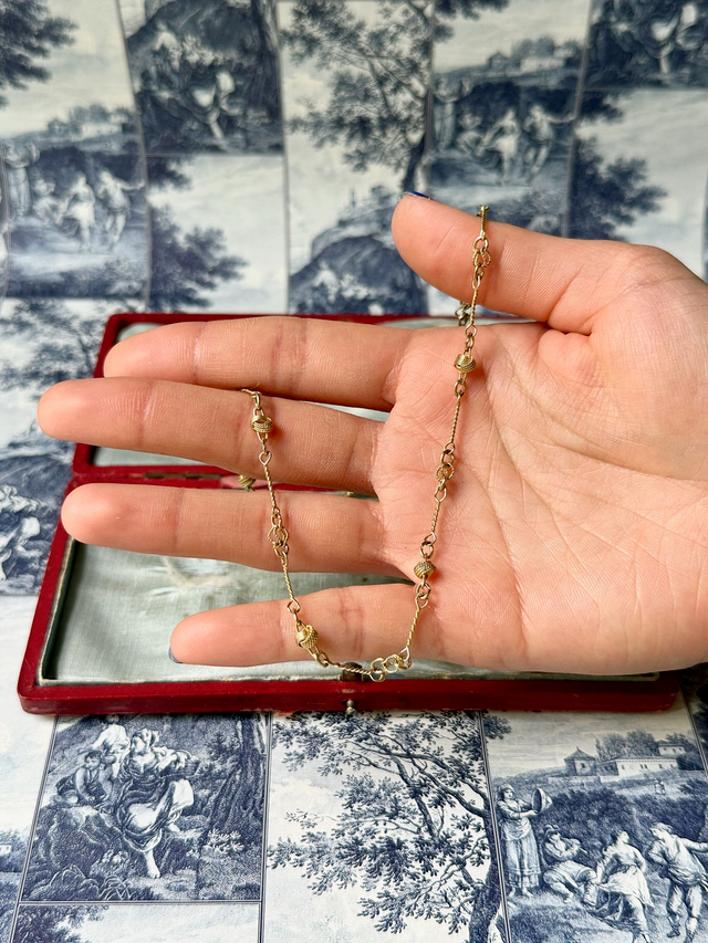Vintage Knot & Bead Necklace