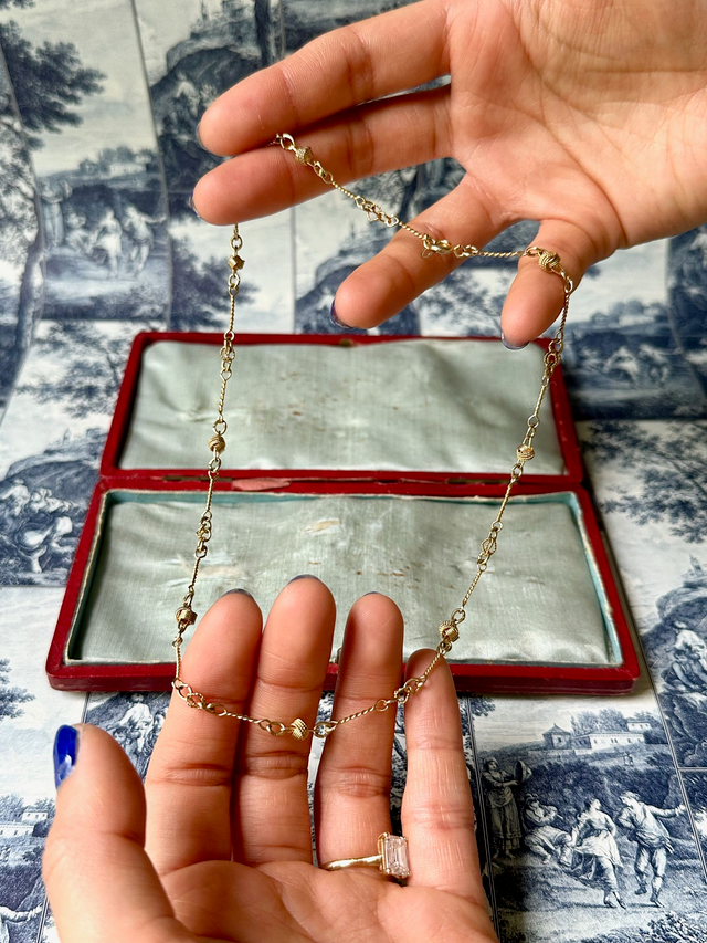 Vintage Knot & Bead Necklace