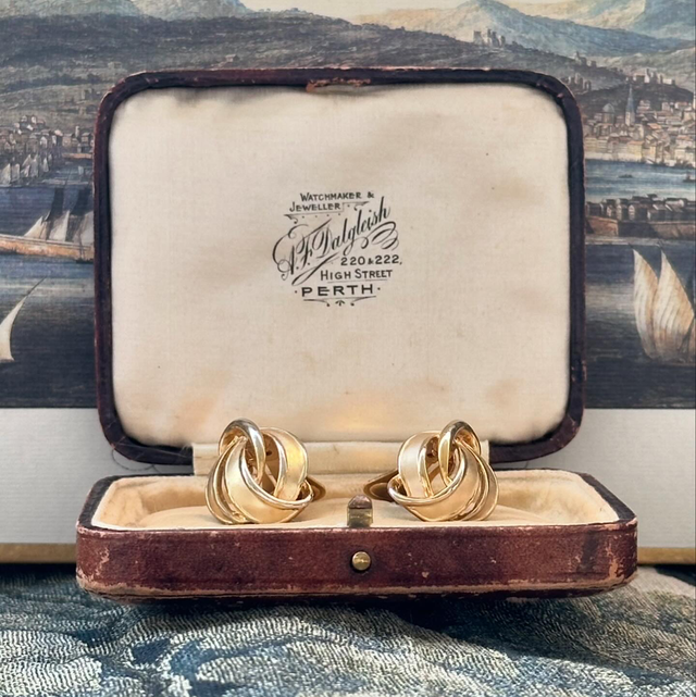 Vintage swirl clip-on earrings