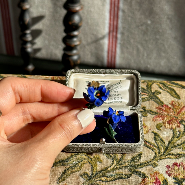 Vintage violet clip-on earrings