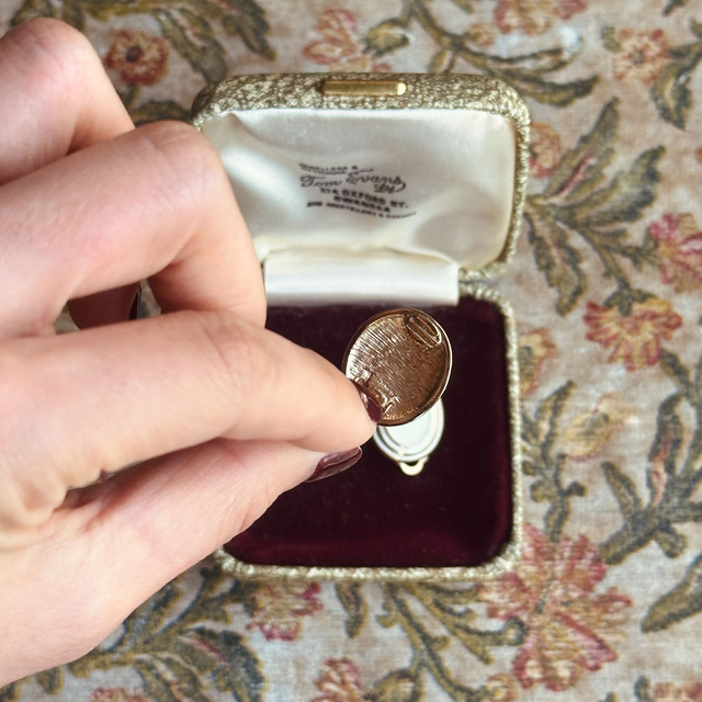 Vintage white enamel oval clip-on earrings