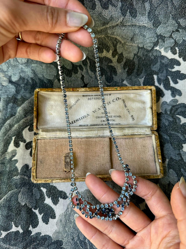 Vintage Two-Tone Blue Cocktail Necklace