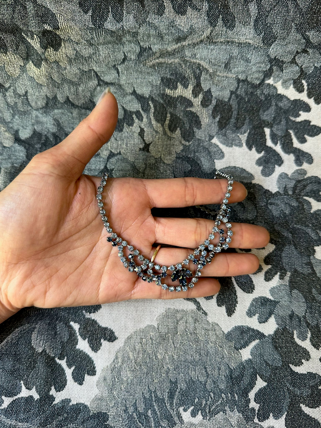 Vintage Two-Tone Blue Cocktail Necklace