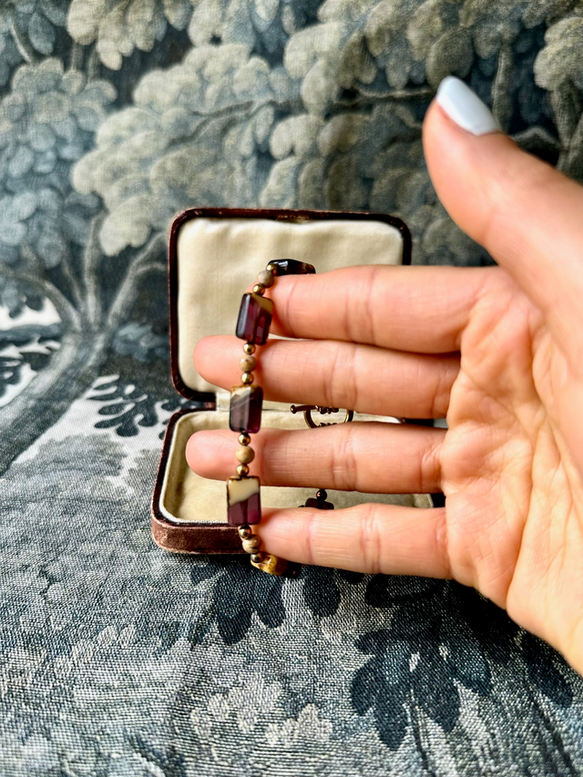 Vintage purple stone bracelet