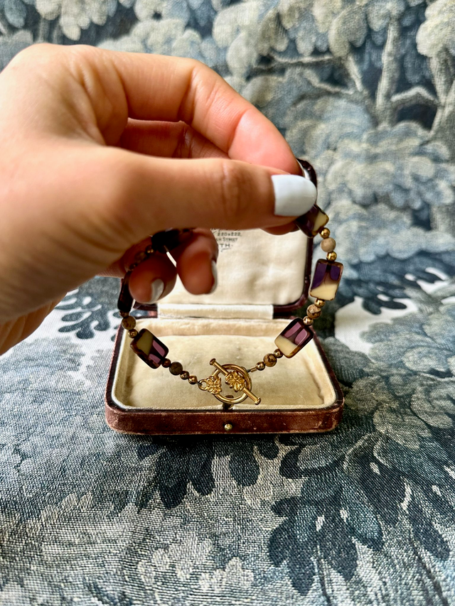 Vintage purple stone bracelet