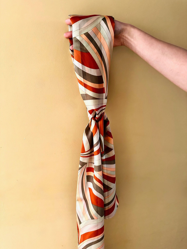 Vintage psychedelic orange scarf