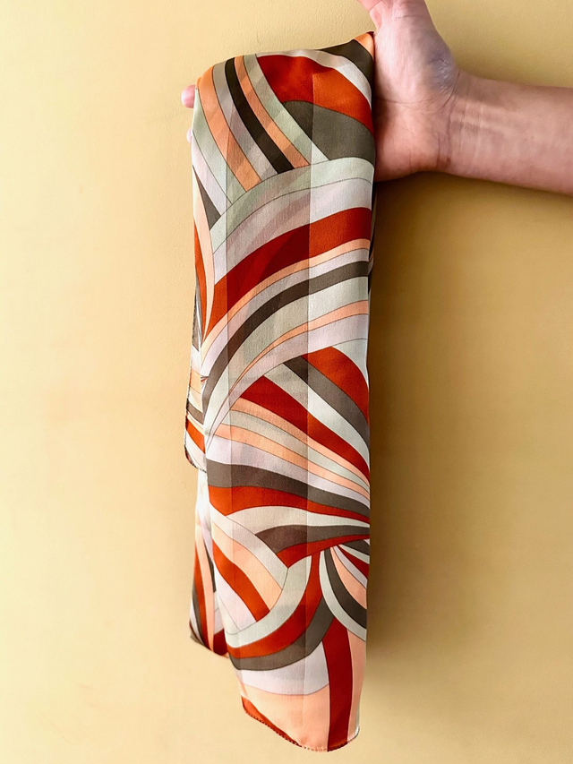 Vintage psychedelic orange scarf