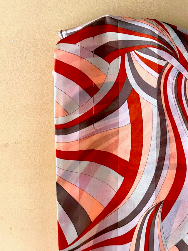 Vintage psychedelic orange scarf
