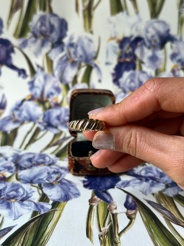 1970s gold-plated baguette ring
