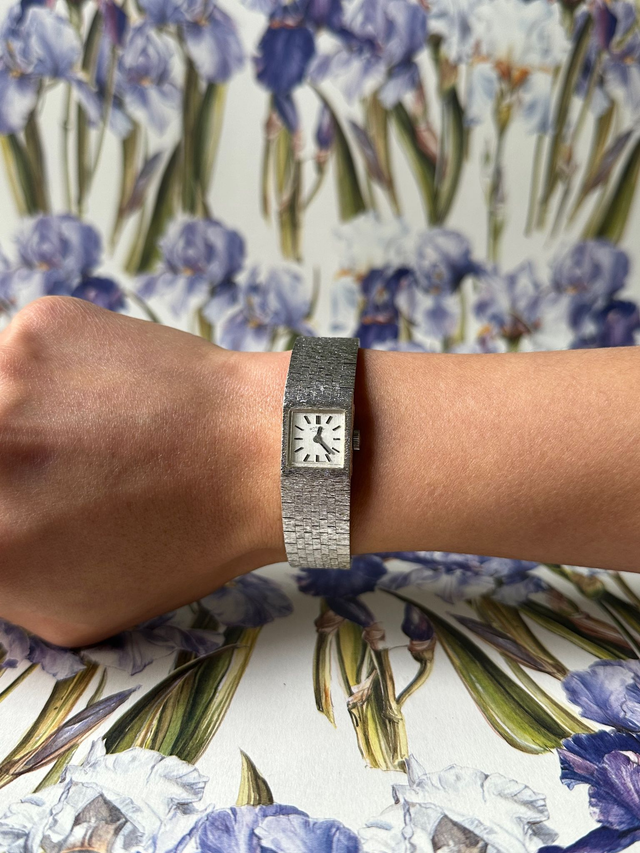 1970s Rotary silver-plated square watch