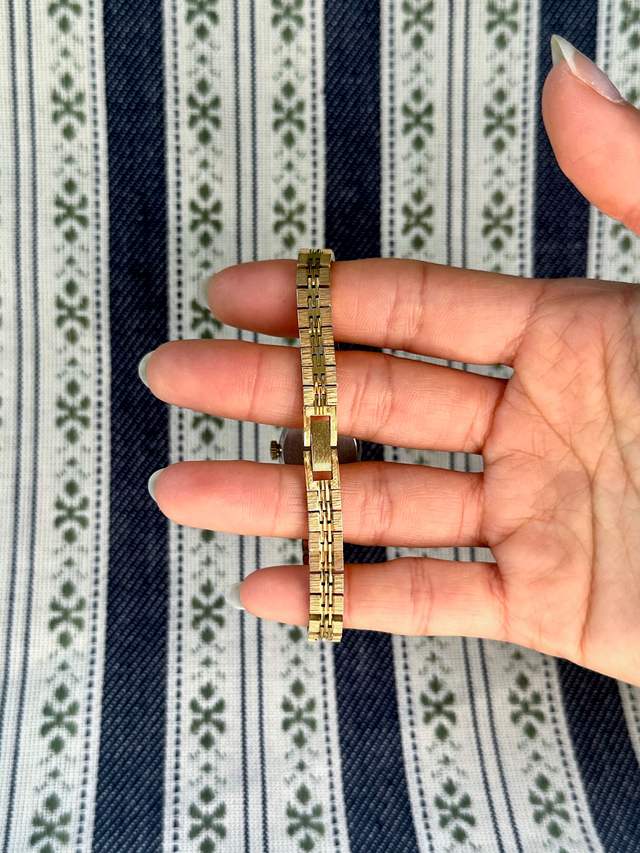 1970s Rotary textured gold-plated mechanical watch
