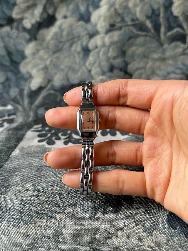 1970s Siglo XX stainless steel orange dial watch