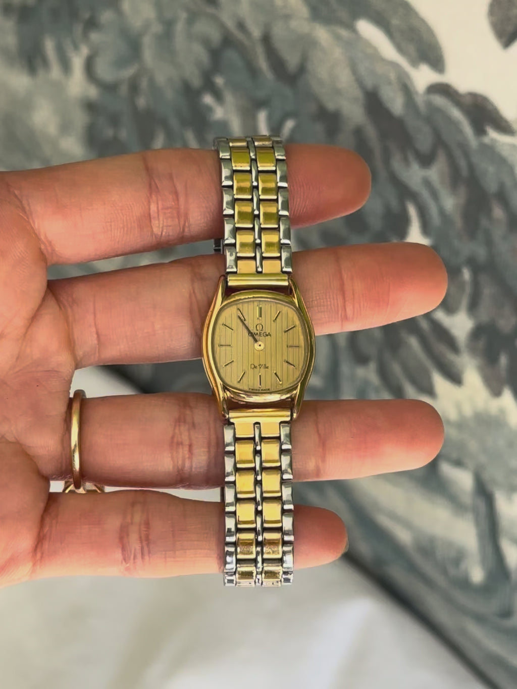 1980s Omega De Ville two-tone quartz watch