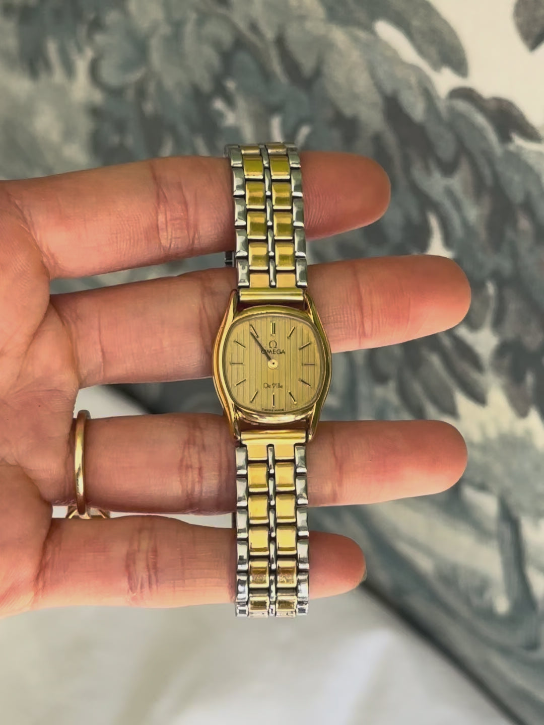 1980s Omega De Ville two-tone quartz watch