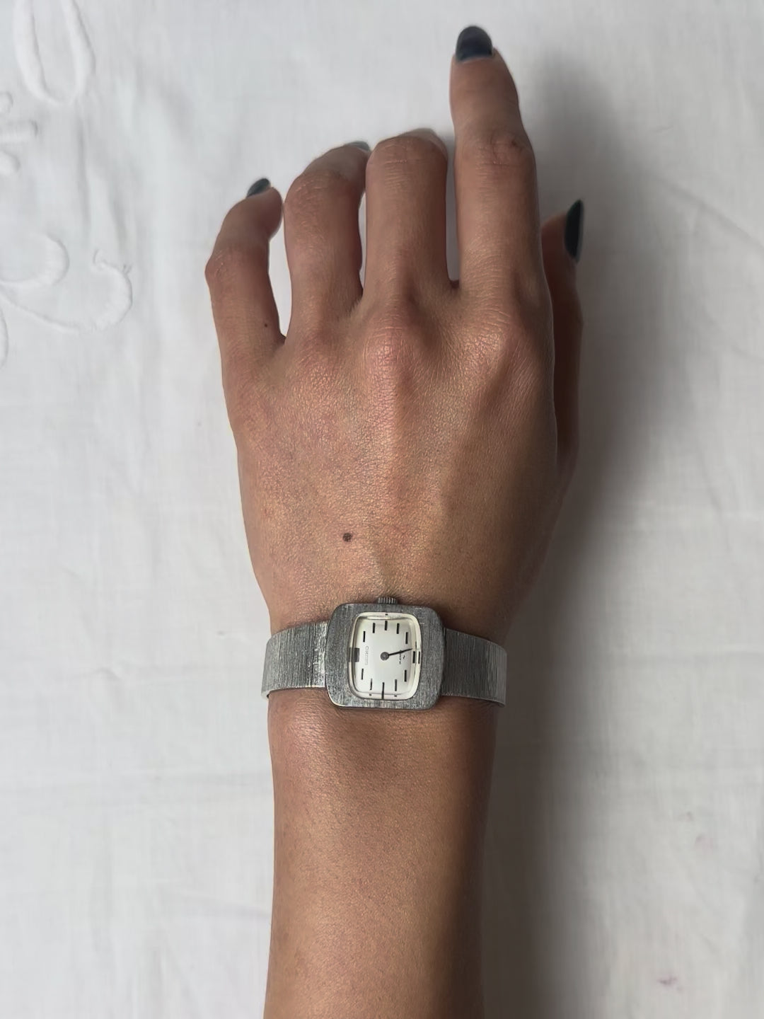 1970s Seiko silver-plated bar dial mechanical watch