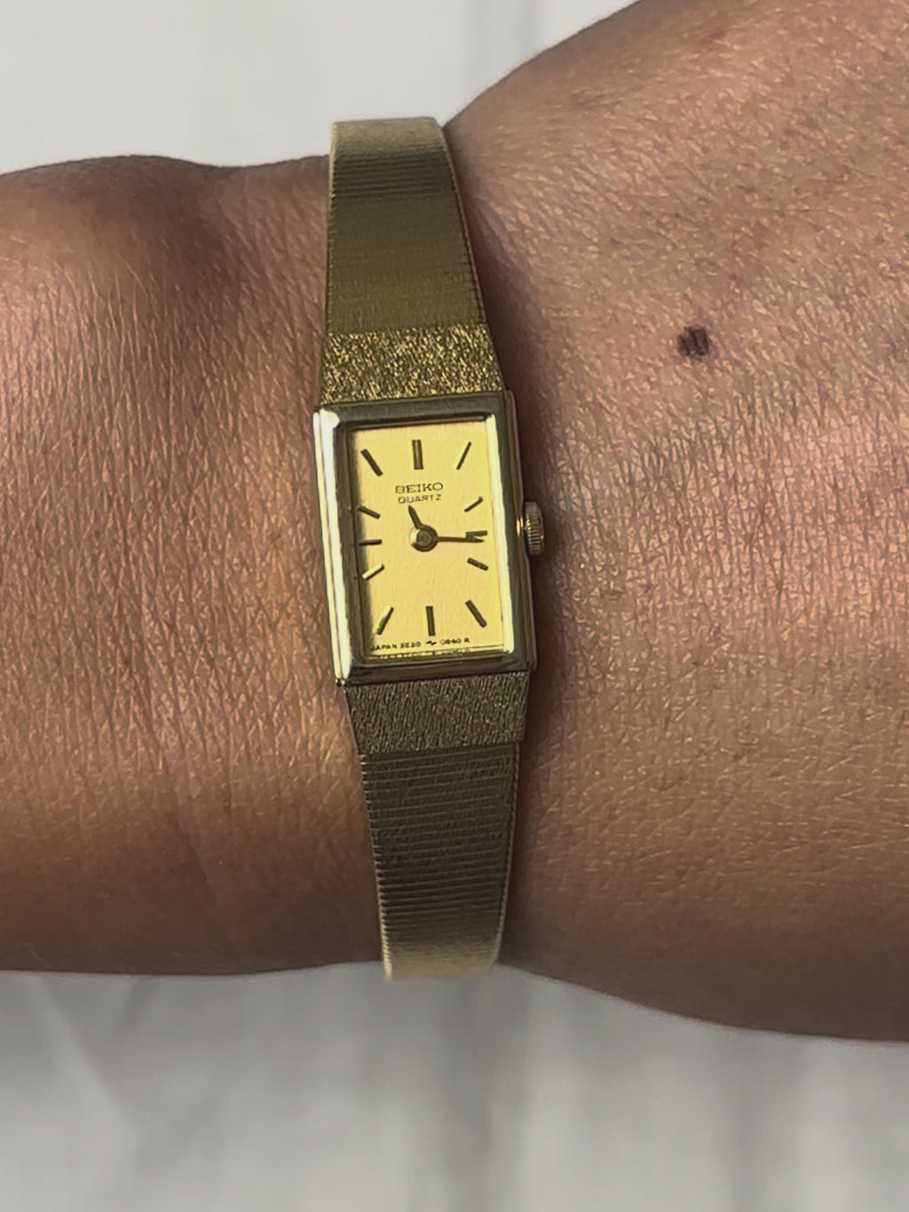 1980s Seiko slim gold tone quartz watch