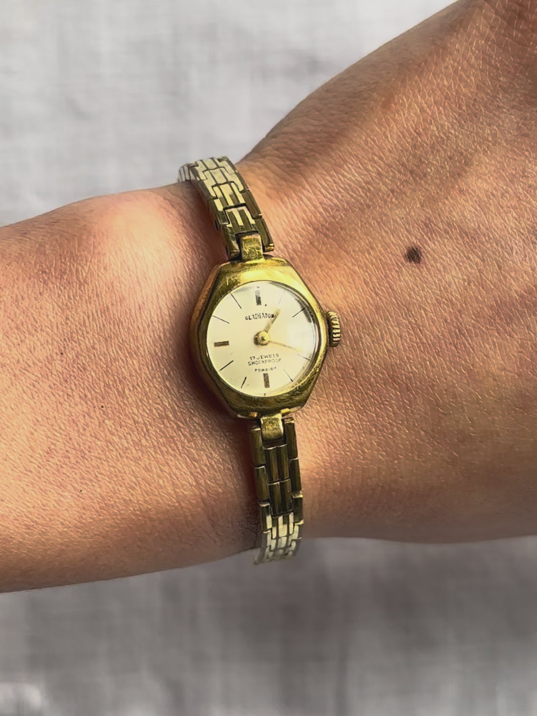 1960s Gladiator Slim Gold-Plated Mechanical Watch