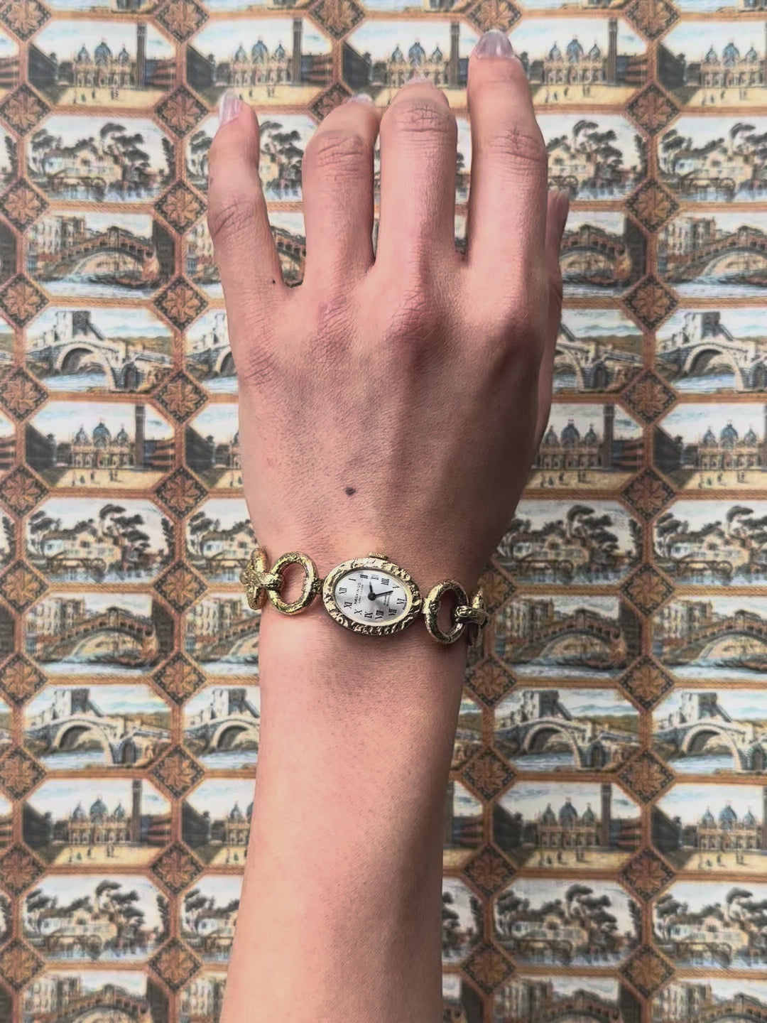 1970s Haskings Donut-Link Mechanical Watch