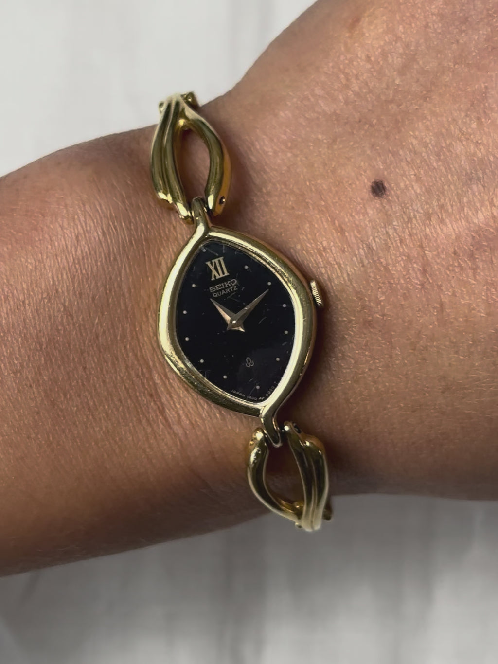 1980s Seiko black rhombus quartz watch