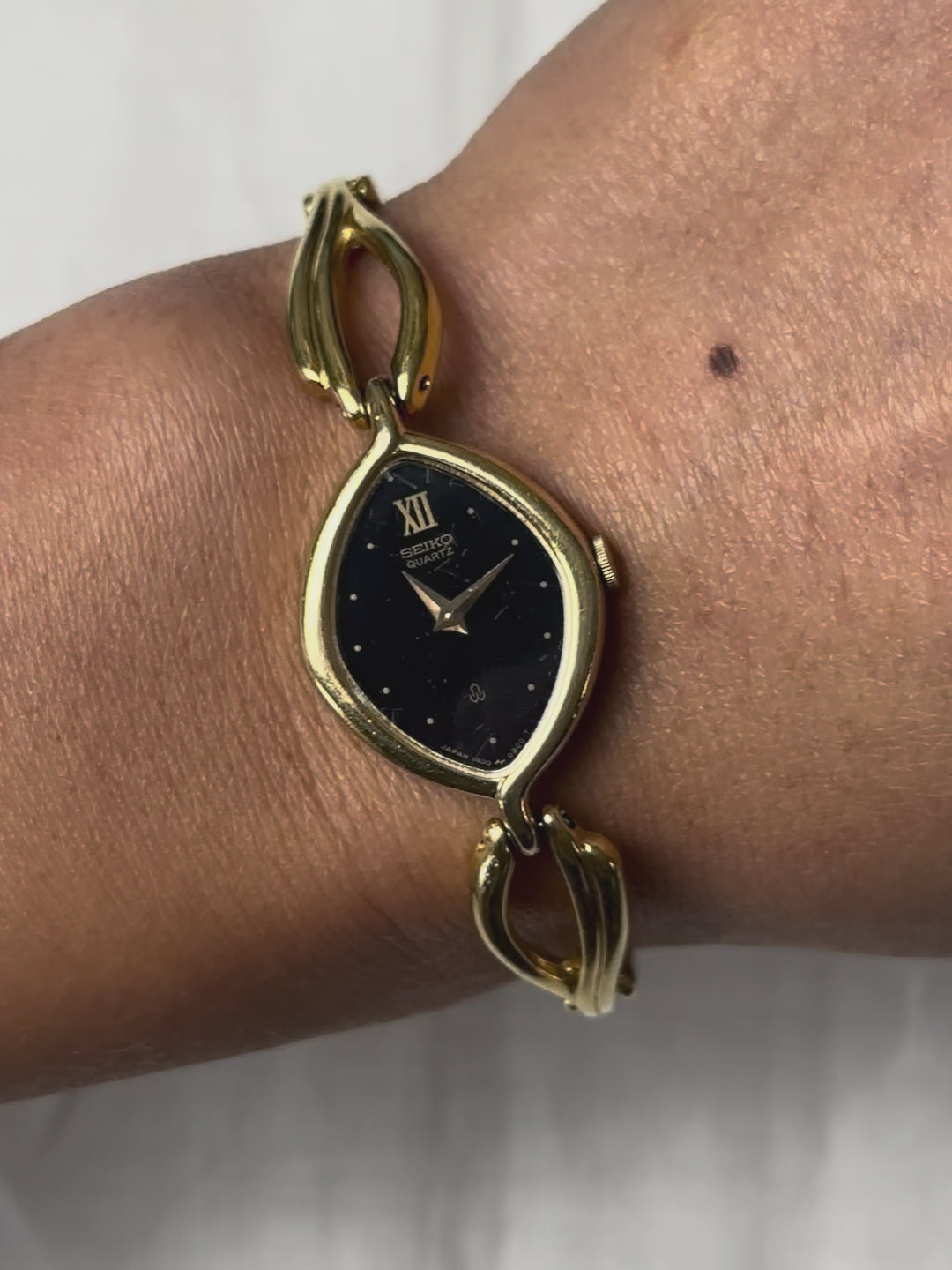 1980s Seiko black rhombus quartz watch