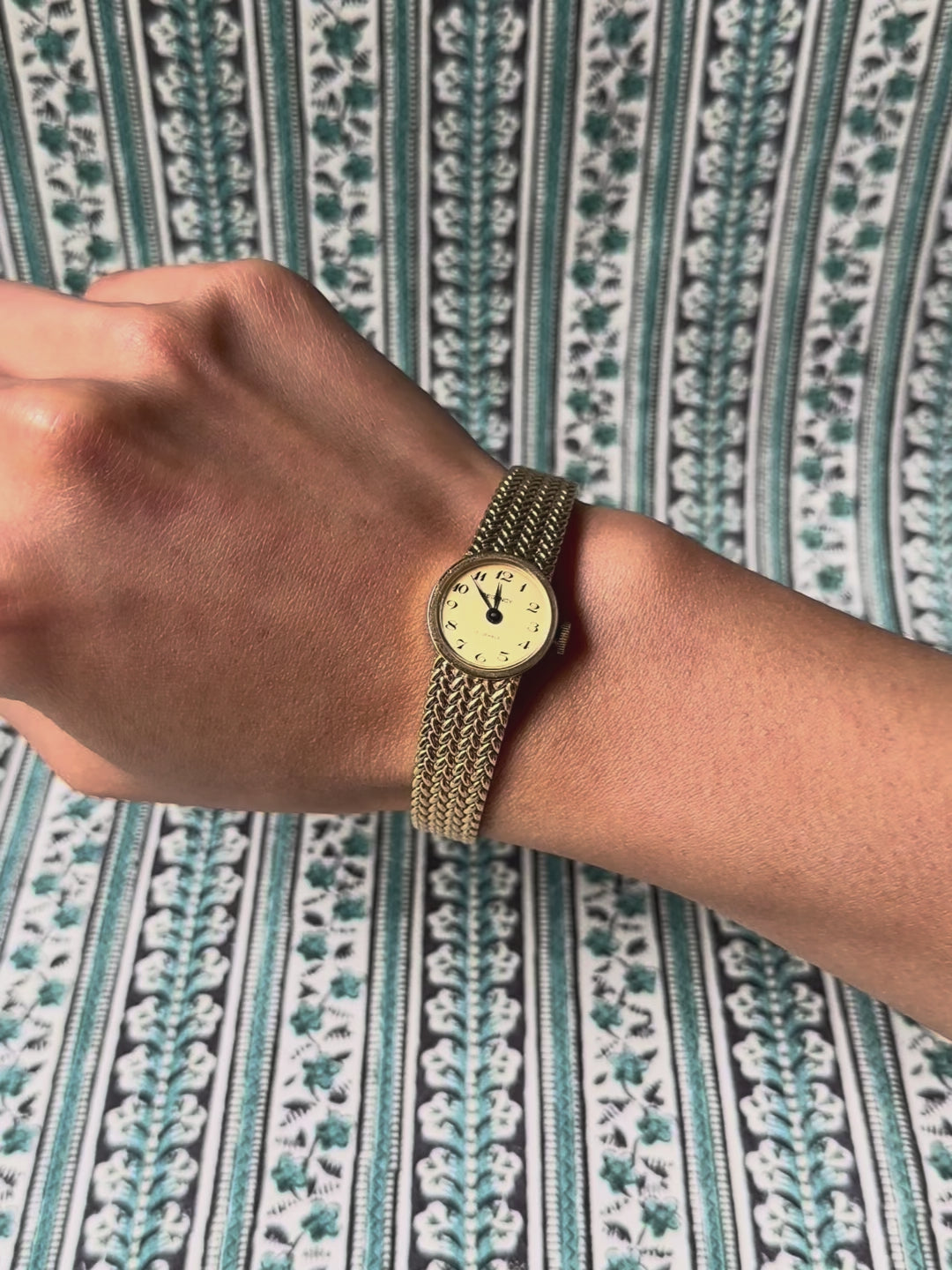 1970s Regency Braided Gold-Tone Mechanical Watch