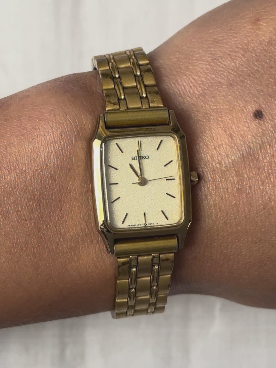 1980s Seiko rectangle quartz watch