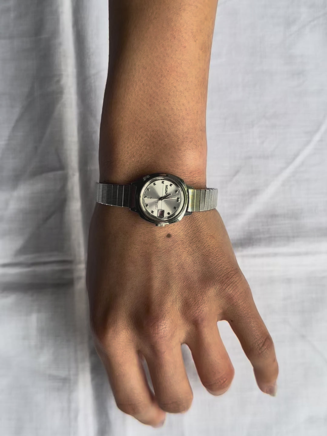 1970s Seiko Stainless Steel Automatic 21 Jewels Watch