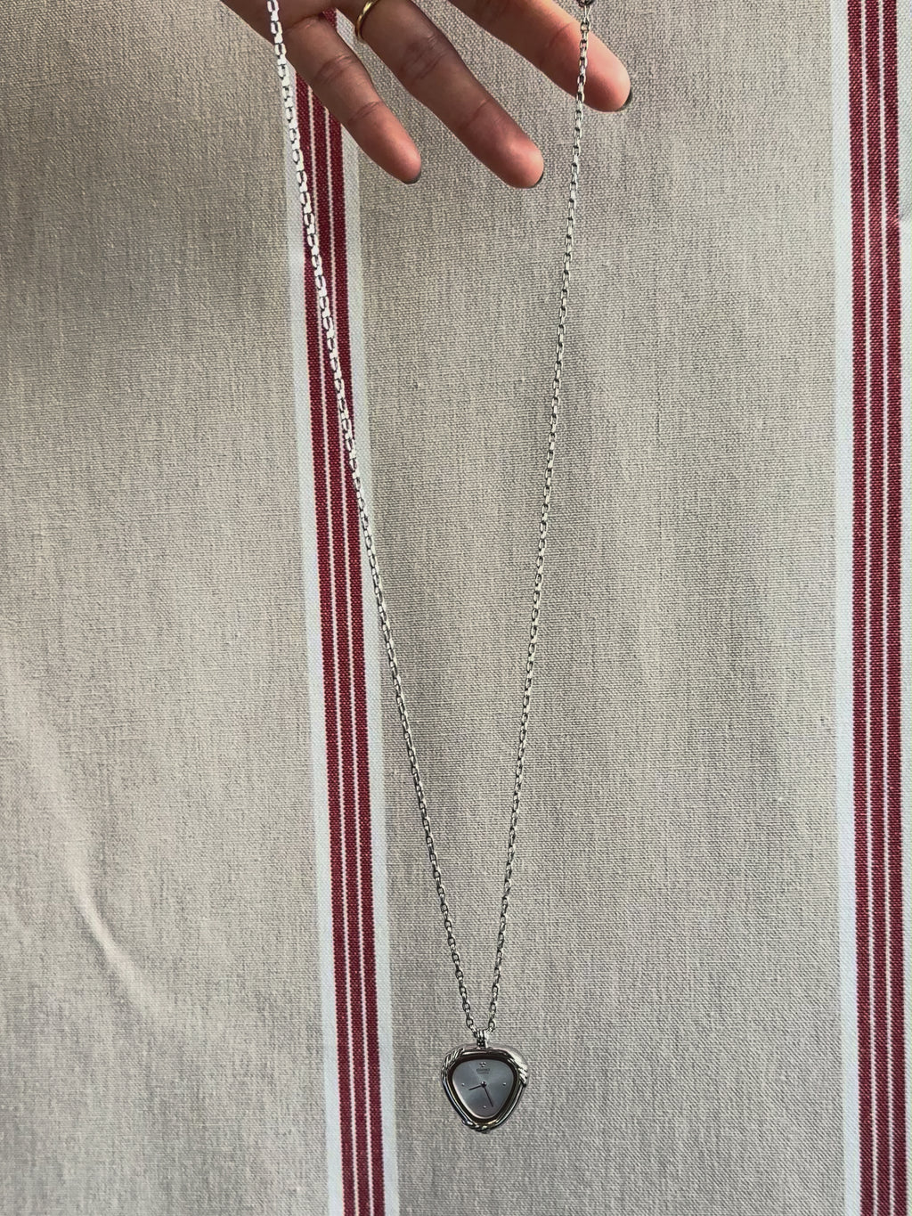 1980s Seiko triangular quartz watch necklace