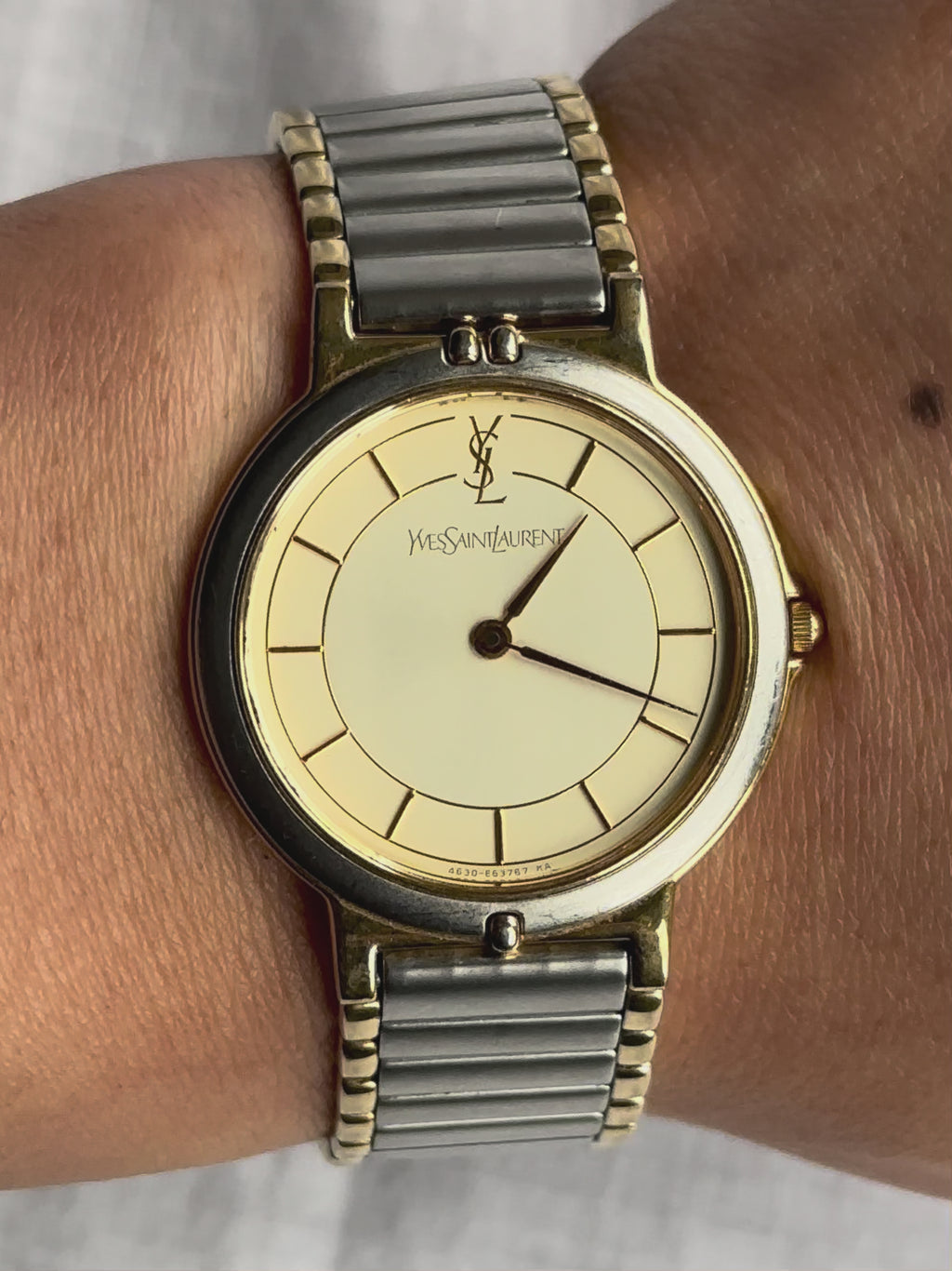 1980s YSL Two-tone Quartz Watch
