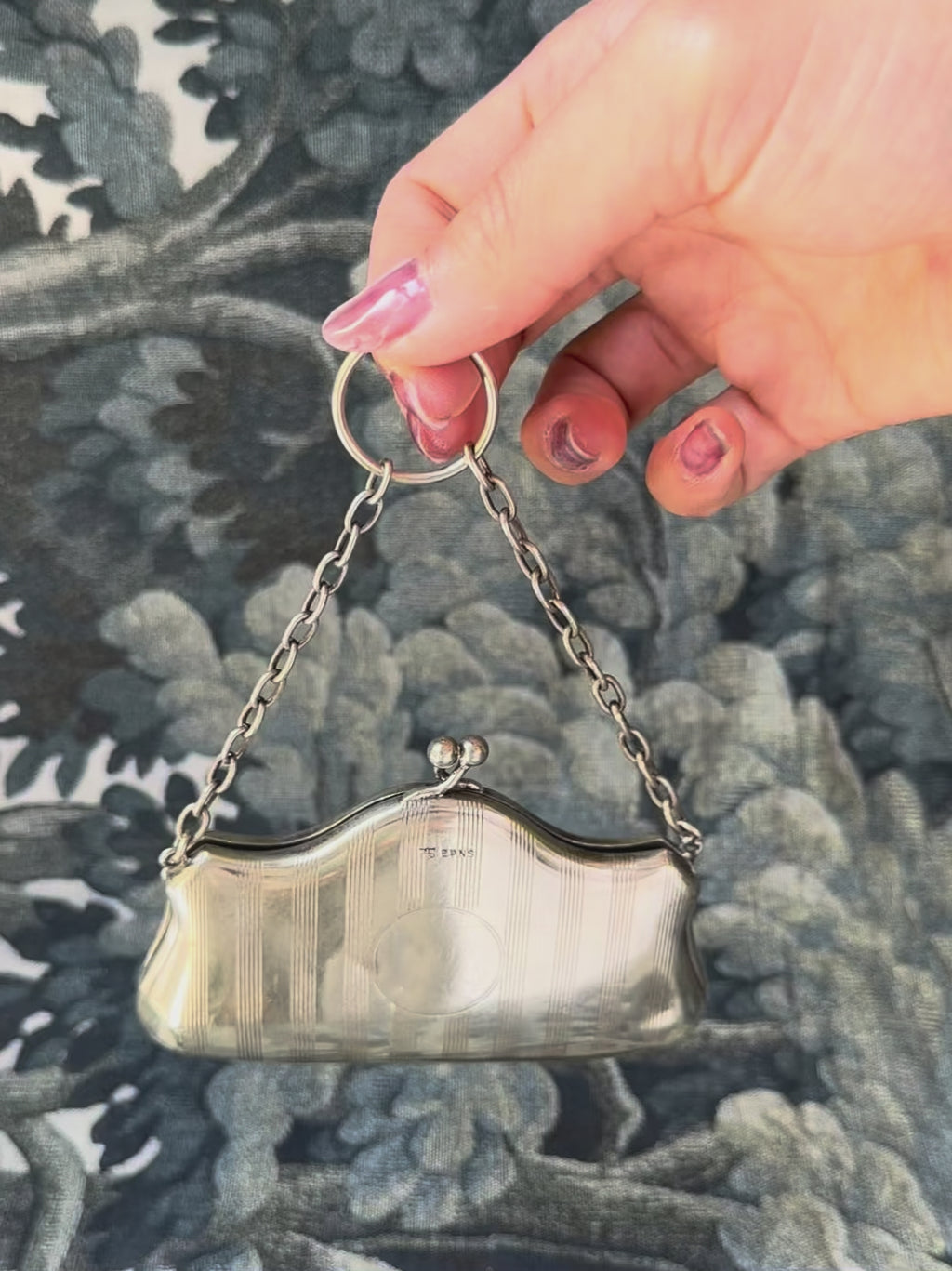 1920s Silver-Plated Coin Ring Purse