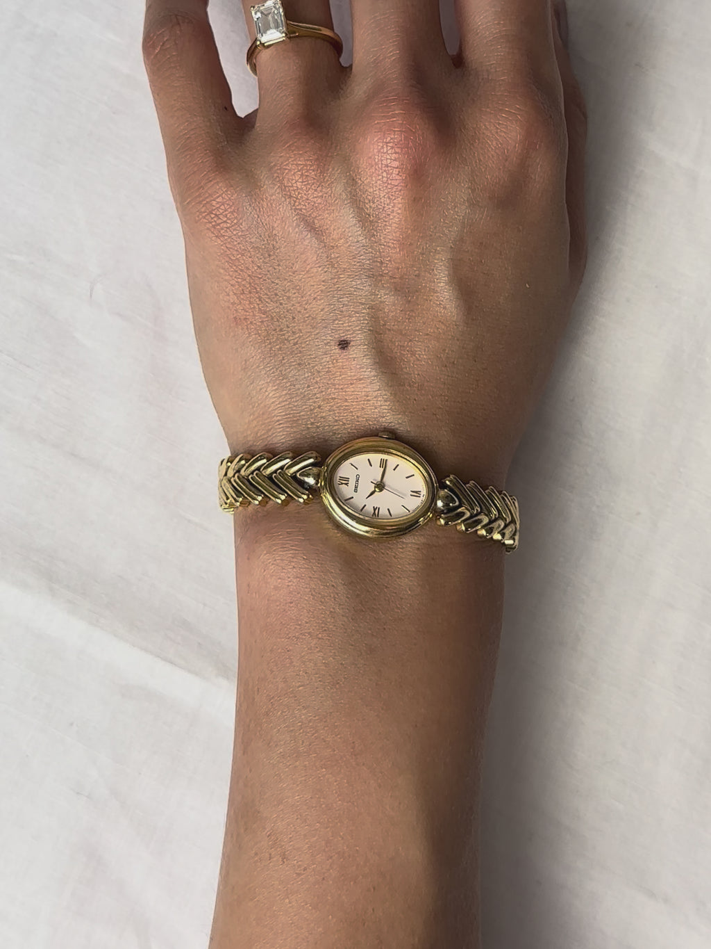 1980s Seiko chevron quartz watch