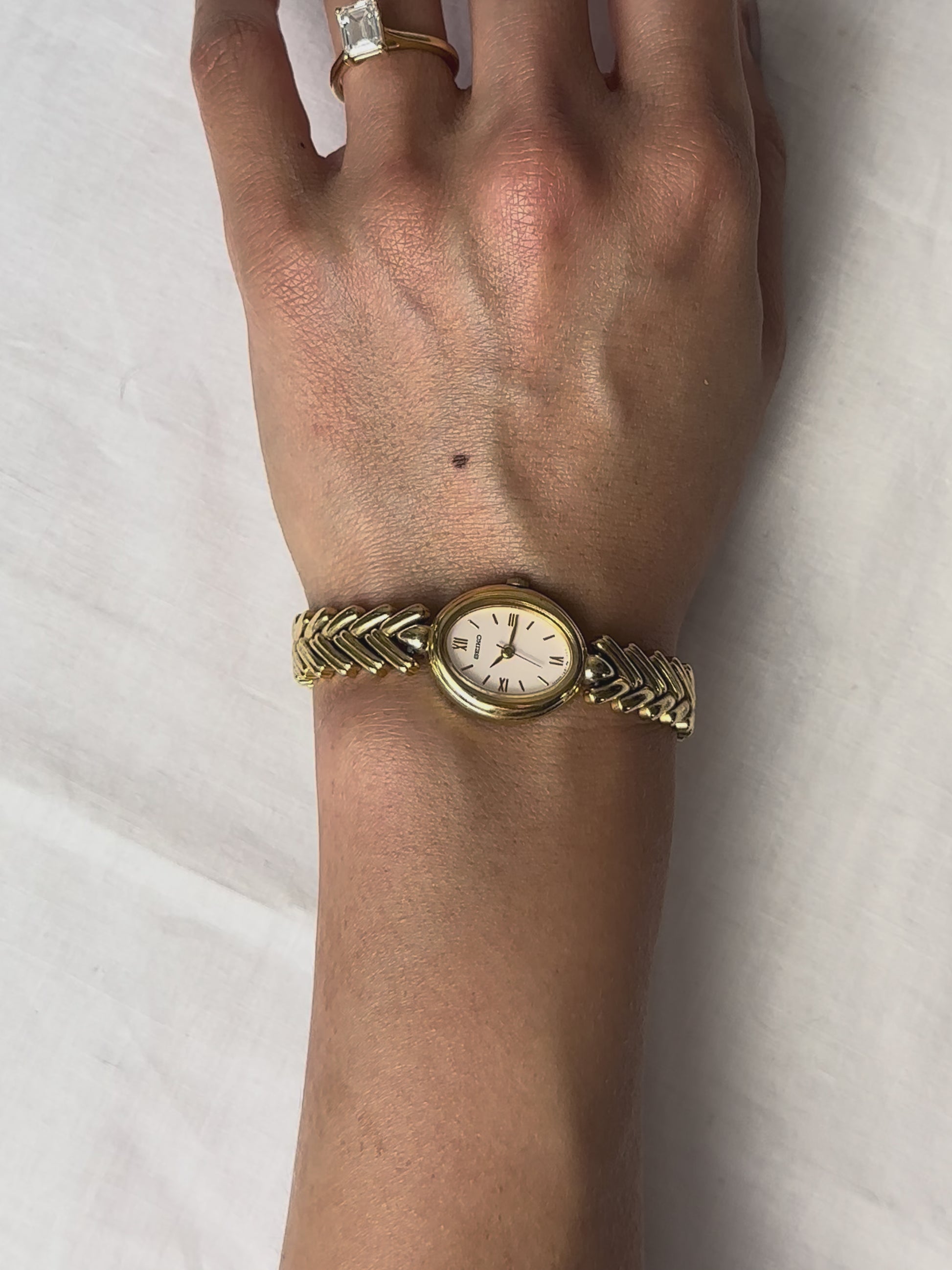 1980s Seiko chevron quartz watch
