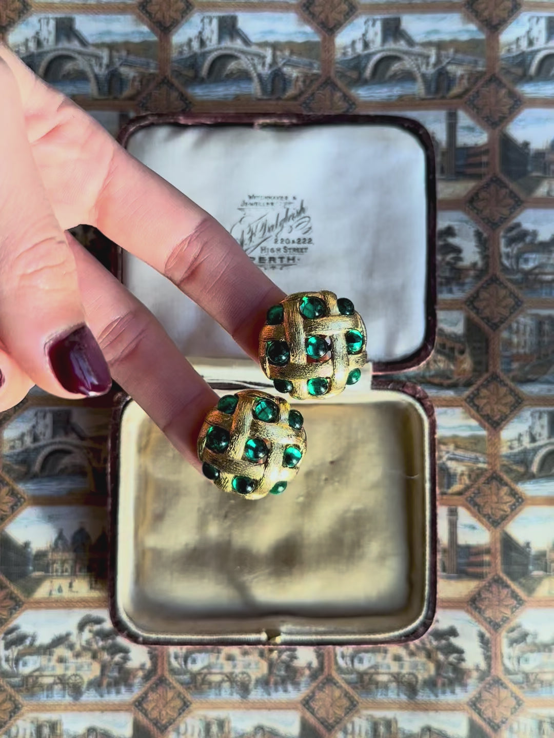 Sweet Pie gold-tone clip-on earrings